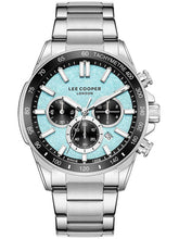 Lee Cooper Men's  Multifunction Watch Blue Dial With Silver Metal Band,LC08240.300